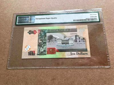 【Blue Auction】✨世界纸币精拍第413期【精】 【无47】伯利兹 2007年10元 PMG67EPQ 女王