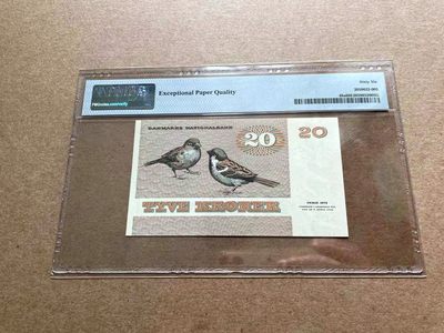 【Blue Auction】✨世界纸币精拍第413期【精】 丹麦 1981年20克朗 PMG66EPQ 