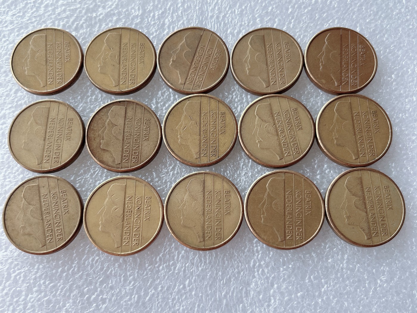 全场一元起拍 世界散币、银币专场 第52期 荷兰5盾厚铜镍币 15枚