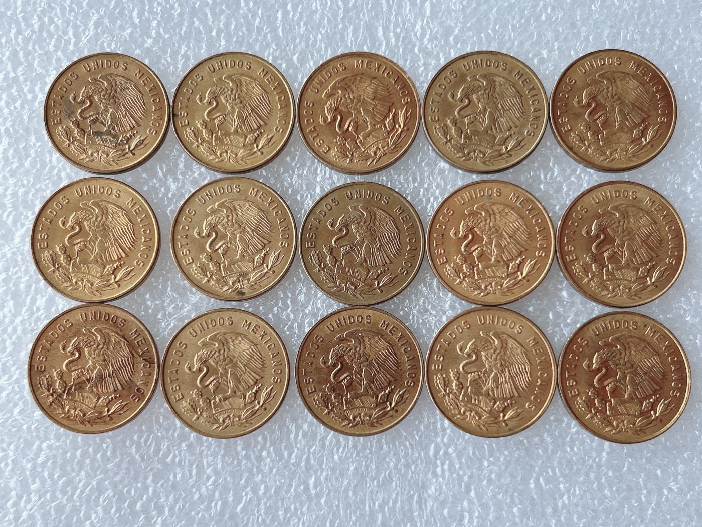 全场一元起拍 世界散币、银币专场 第52期 墨西哥5分铜币 原光品 15枚