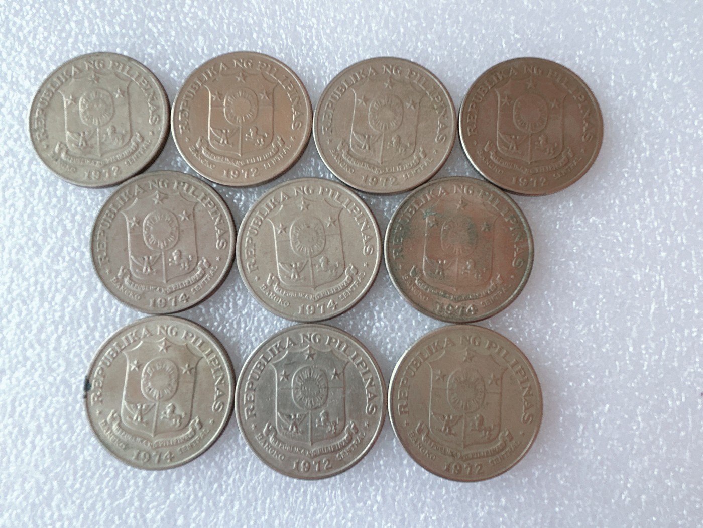 全场一元起拍 世界散币、银币专场 第52期 菲律宾70年代1比索大镍币 10枚 好品