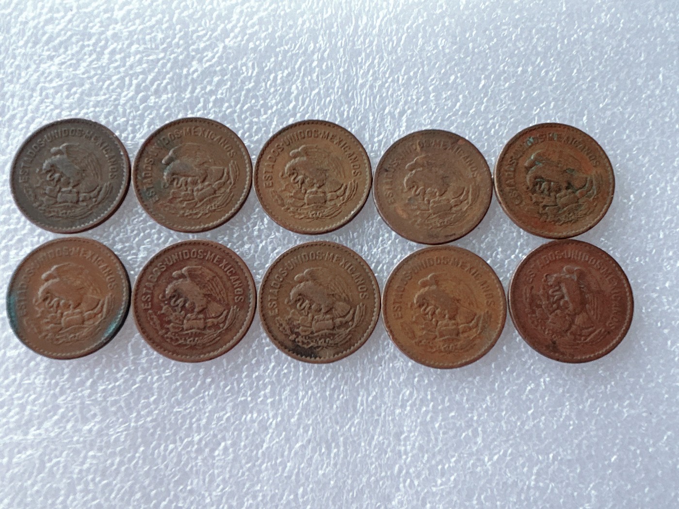 全场一元起拍 世界散币、银币专场 第52期 墨西哥5分铜币 10枚