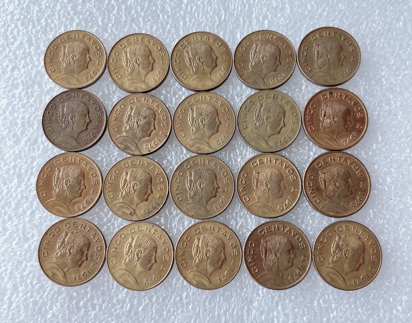 全场一元起拍 世界散币、银币专场 第52期 墨西哥5分铜币 20枚