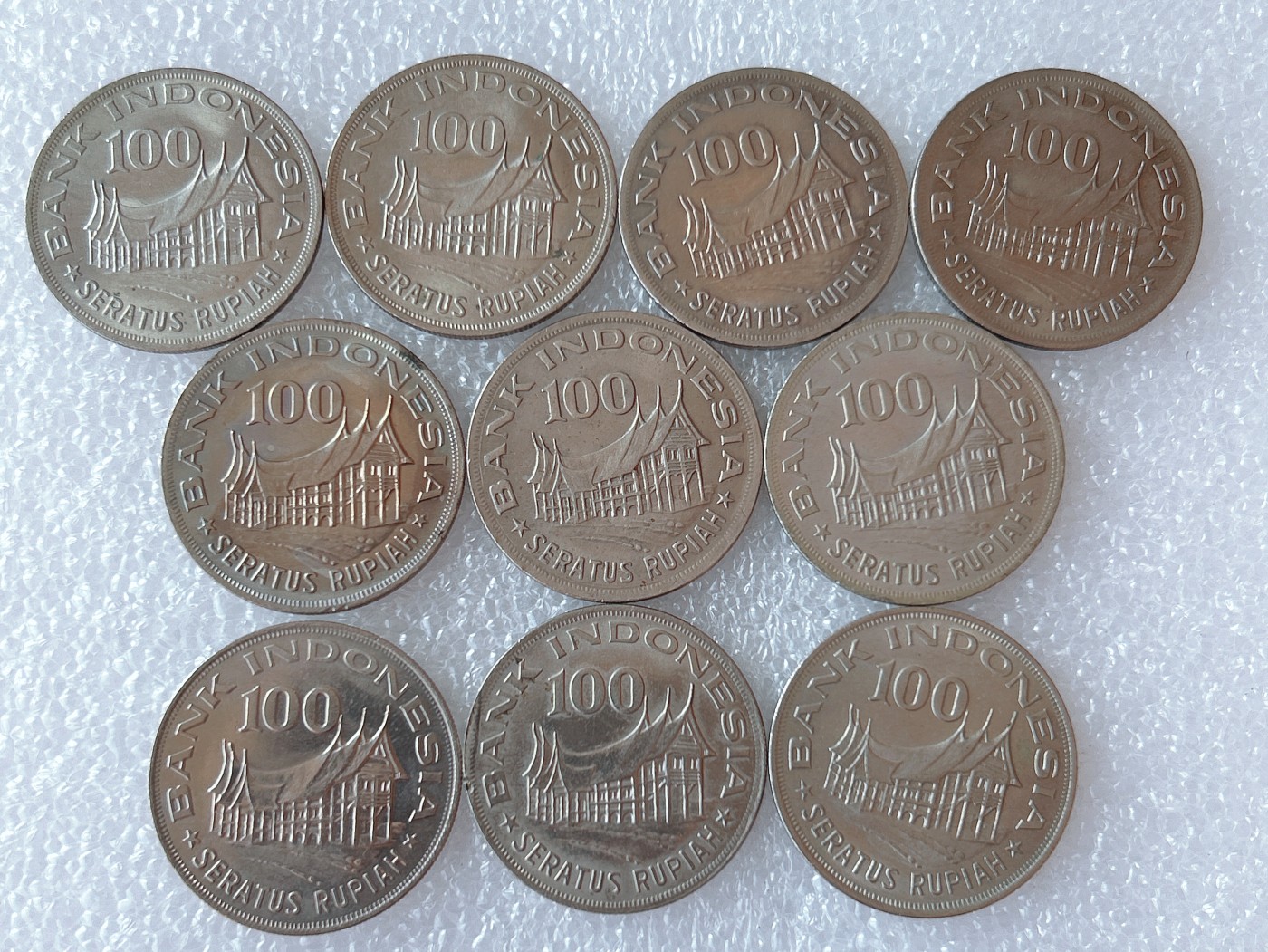 全场一元起拍 世界散币、银币专场 第52期 印度尼西亚1978年100卢比 生命树的传奇 10枚