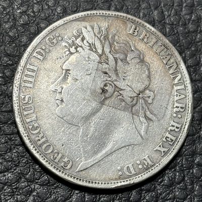 【臻藏泉阁·第一期】外国银币专场&全场保真包代包邮 - 英国乔治四世马剑一克朗银币，一图一物、保真包代包邮