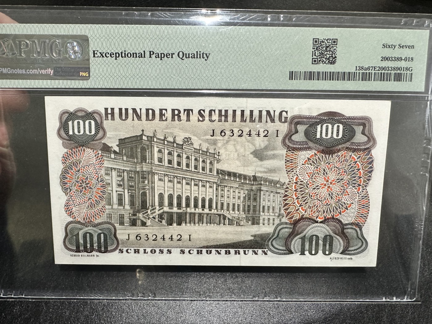 《外钞收藏家》第三百二十七期（连拍第四场） 1960年奥地利100先令 PMG67