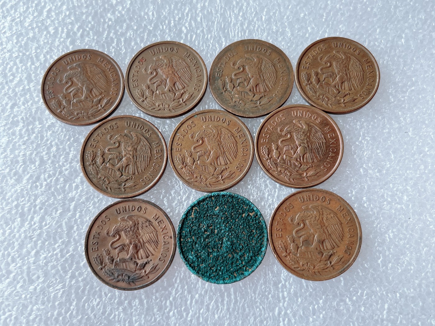 全场一元起拍 世界散币、银币专场 第52期 墨西哥10分铜币10枚 伟人币