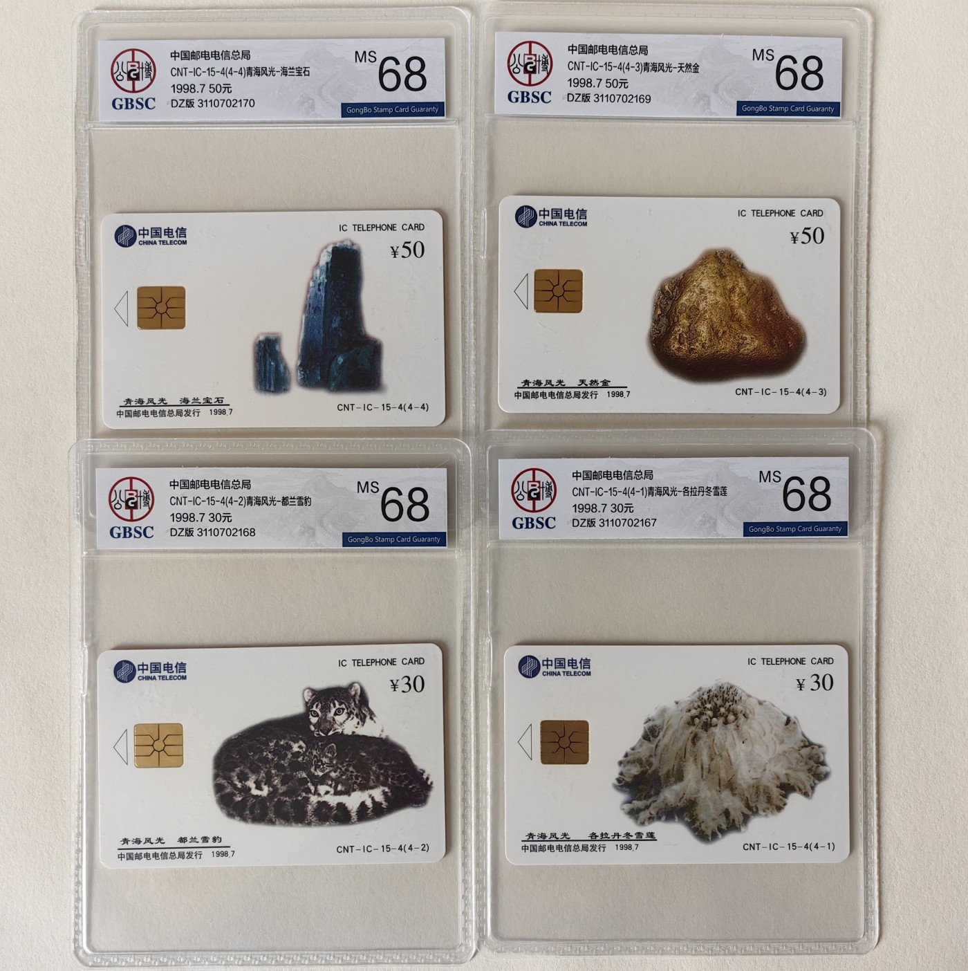 乐玩集藏第10期电总版IC1-75大全第一场 【1.3晚8点直播结拍】 IC15青海风光电总版公博68