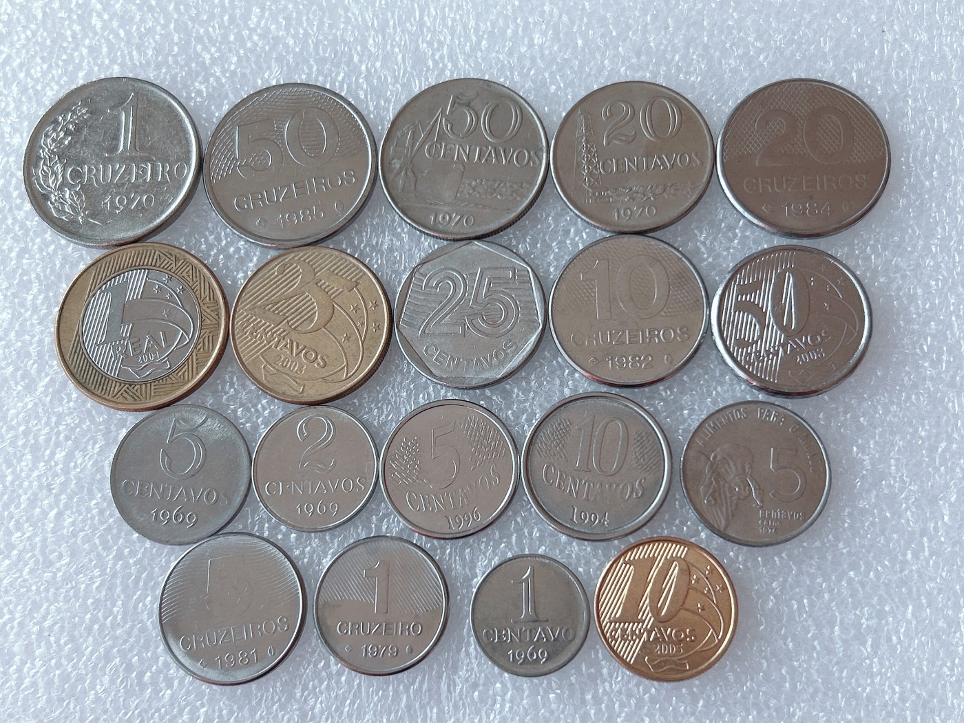 全场一元起拍 世界散币、银币专场 第52期 巴西硬币19枚 无重复