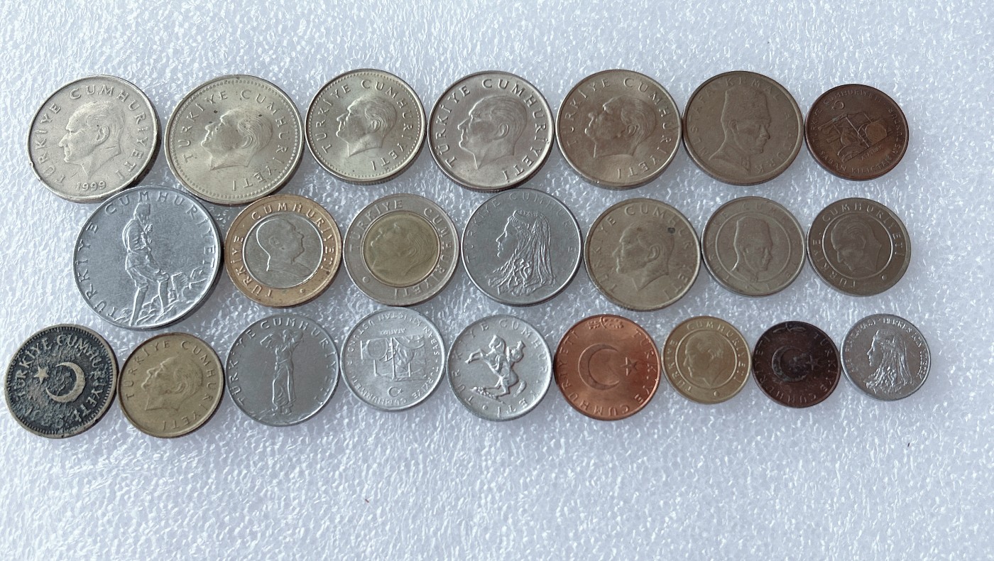 全场一元起拍 世界散币、银币专场 第52期 土耳其各个面值23枚硬币 无重复