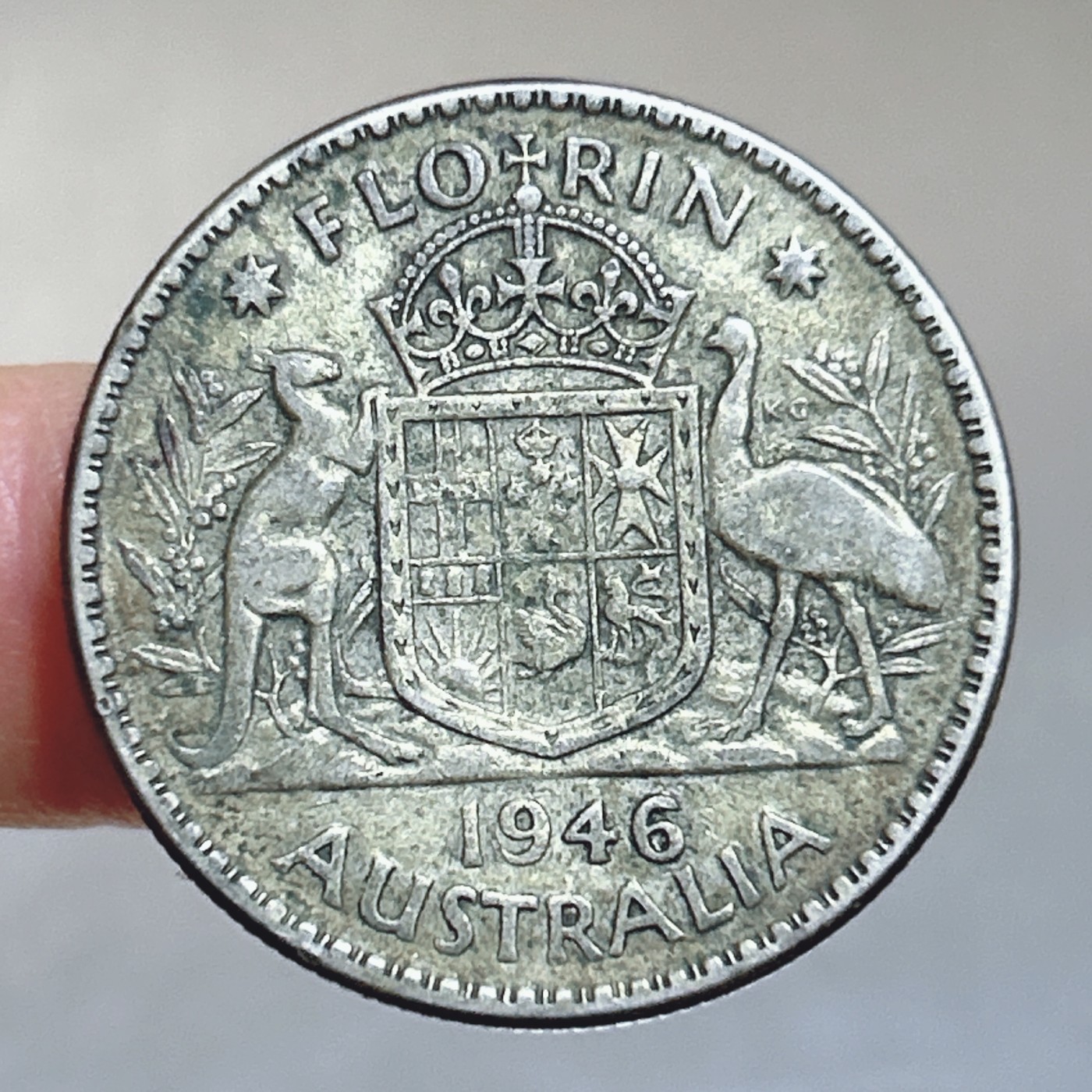 全场一元起拍 世界散币、银币专场 第52期 1946年澳大利亚1弗洛林银币 乔治六世 11.3g