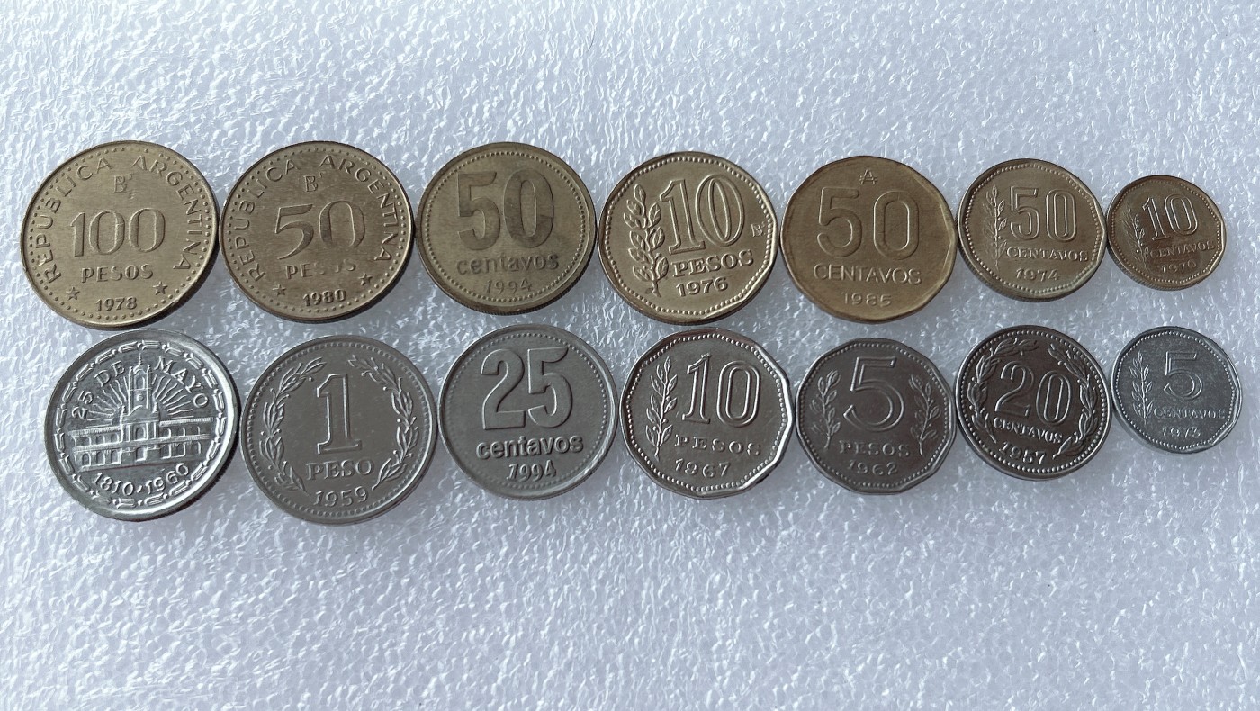 全场一元起拍 世界散币、银币专场 第52期 阿根廷硬币14枚 无重复