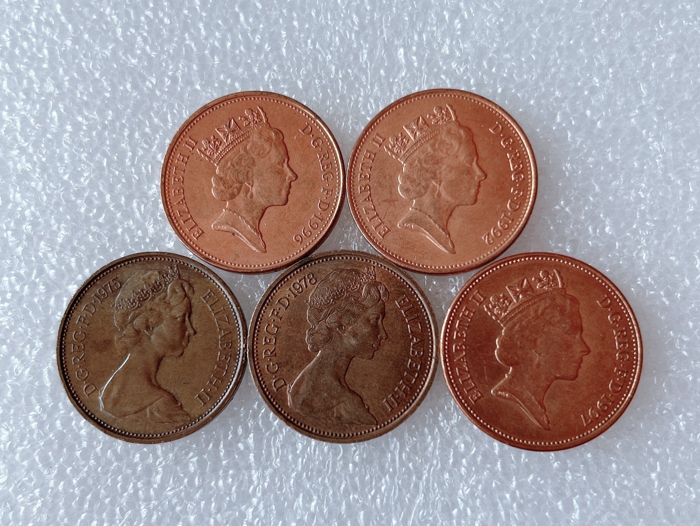 全场一元起拍 世界散币、银币专场 第52期 英国2便士  5枚