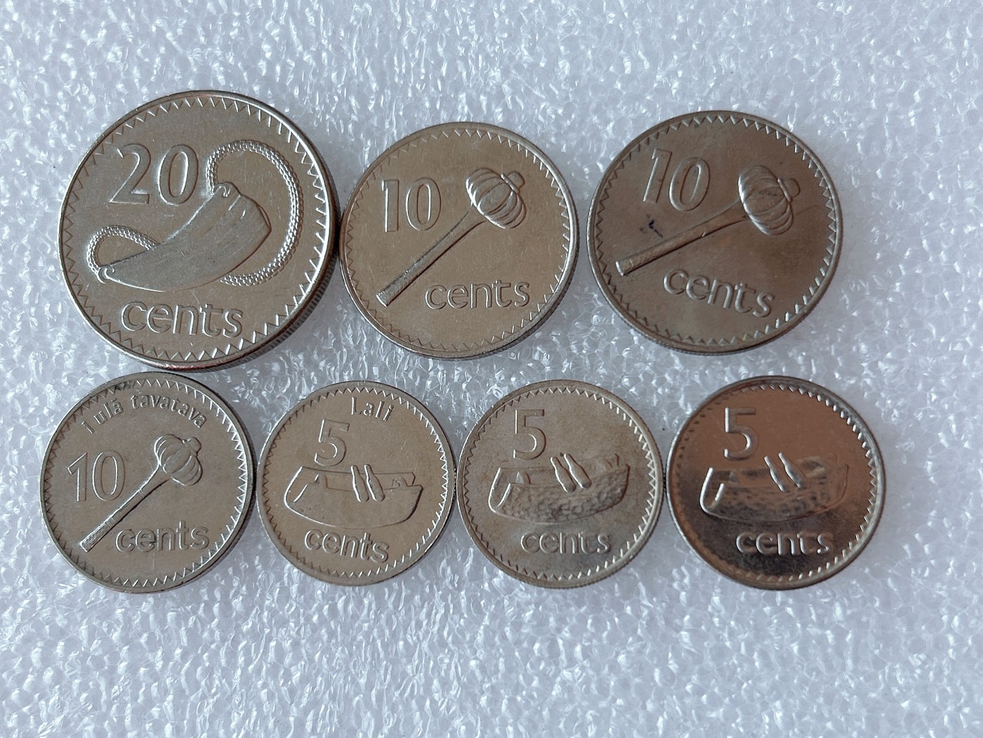 全场一元起拍 世界散币、银币专场 第52期 斐济硬币7枚 不同版本