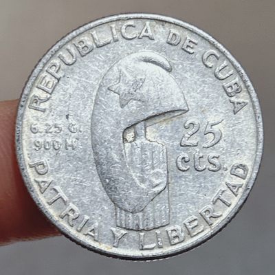 全场一元起拍 世界散币、银币专场 第52期 - 古巴1953年何塞·马蒂诞辰百年25分银币 6.25g 900银