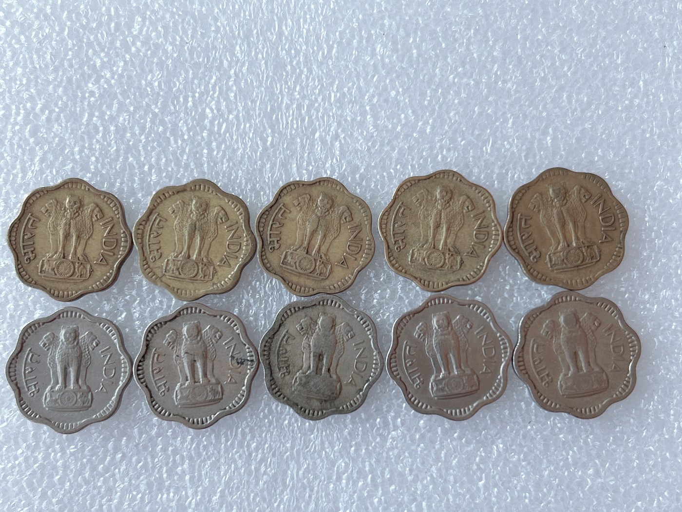 全场一元起拍 世界散币、银币专场 第52期 印度10派沙 10枚