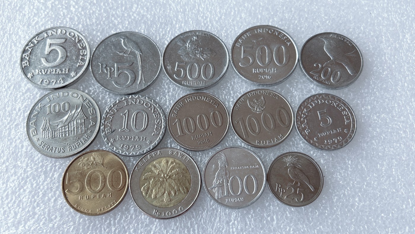 全场一元起拍 世界散币、银币专场 第52期 印度尼西亚硬币 14枚 无重复