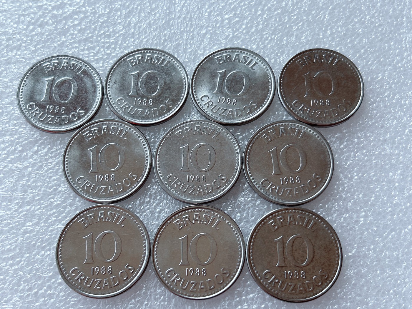 全场一元起拍 世界散币、银币专场 第52期 巴西1988年10克鲁塞罗 10枚