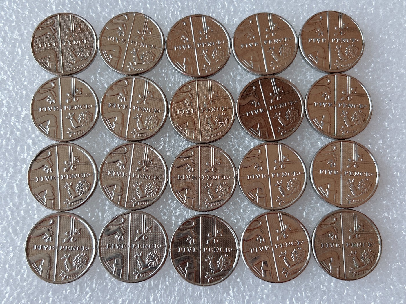 全场一元起拍 世界散币、银币专场 第52期 英国5便士 20枚