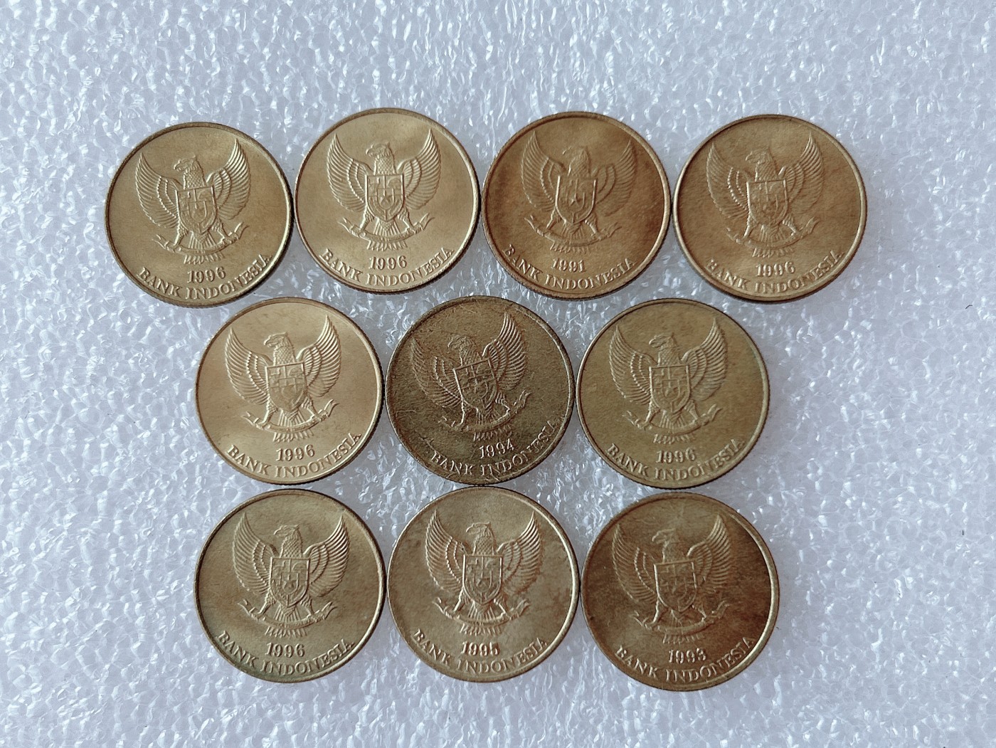 全场一元起拍 世界散币、银币专场 第52期 印度尼西亚90年代50卢比  科莫多巨蜥 10枚