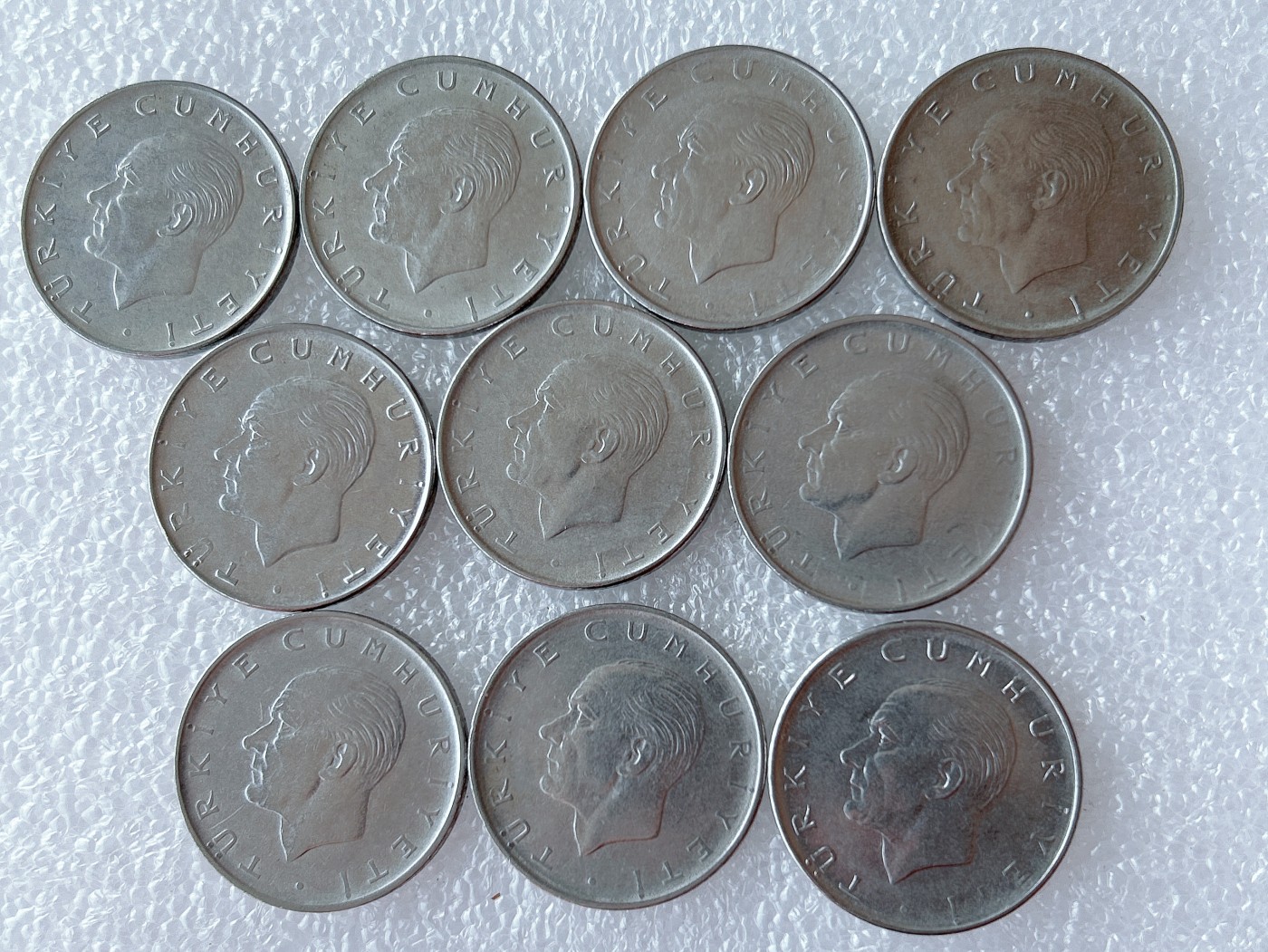 全场一元起拍 世界散币、银币专场 第52期 土耳其1里拉不锈钢币 凯莫尔 10枚