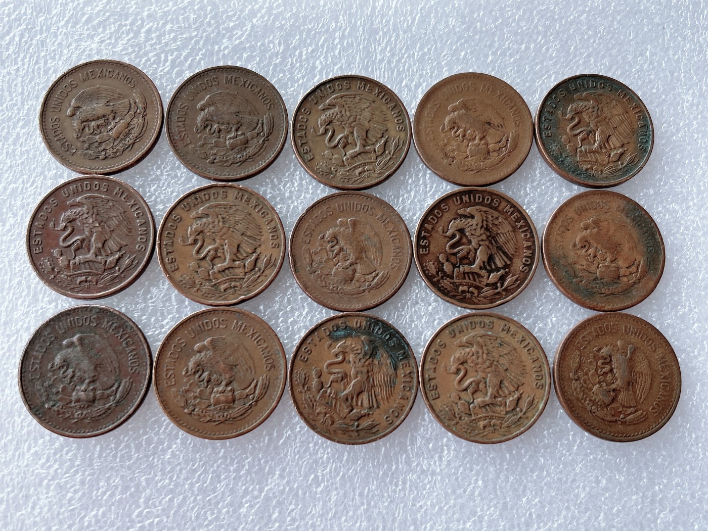 全场一元起拍 世界散币、银币专场 第52期 墨西哥20分大铜币 15枚