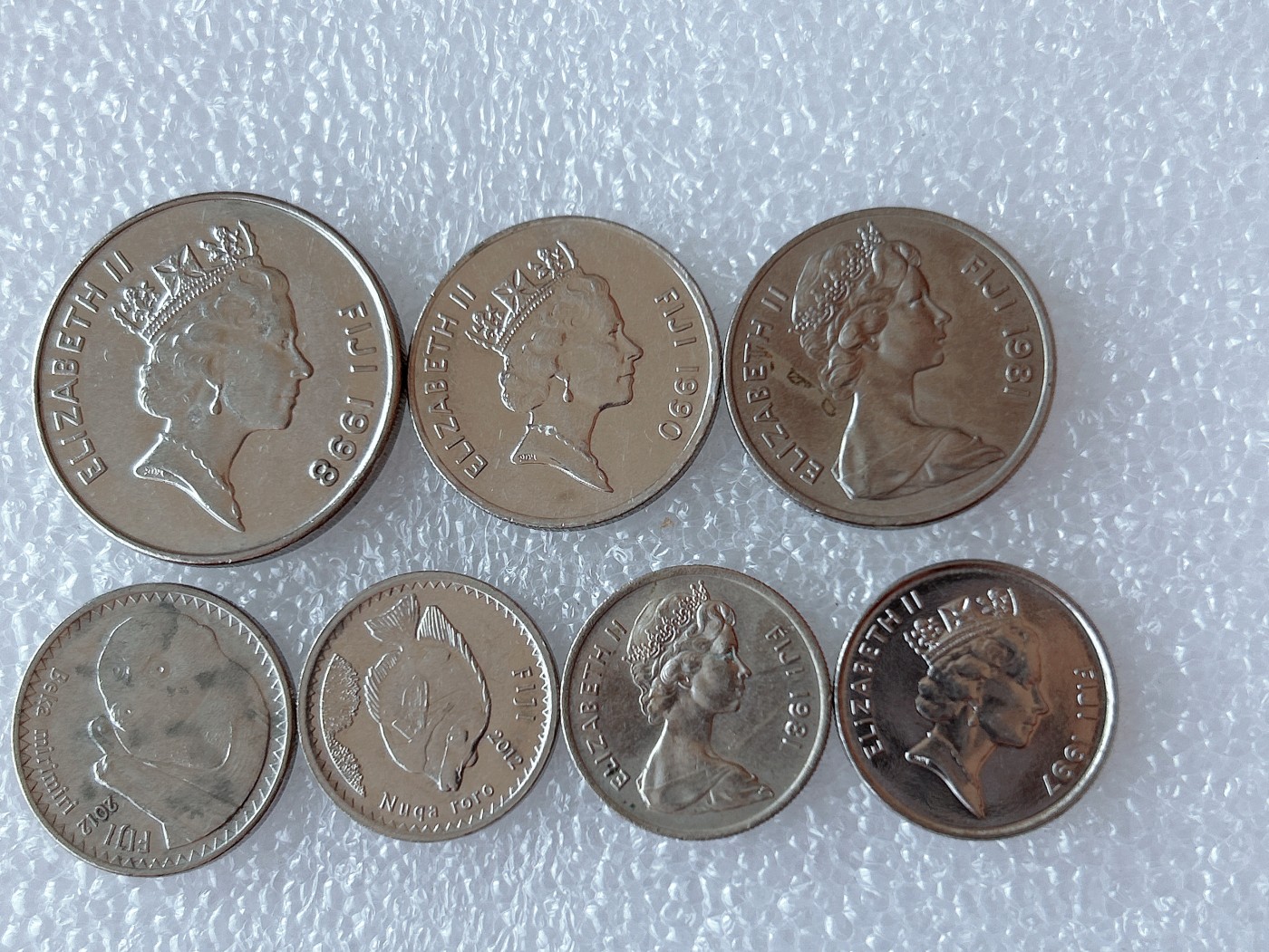 全场一元起拍 世界散币、银币专场 第52期 斐济硬币7枚 不同版本