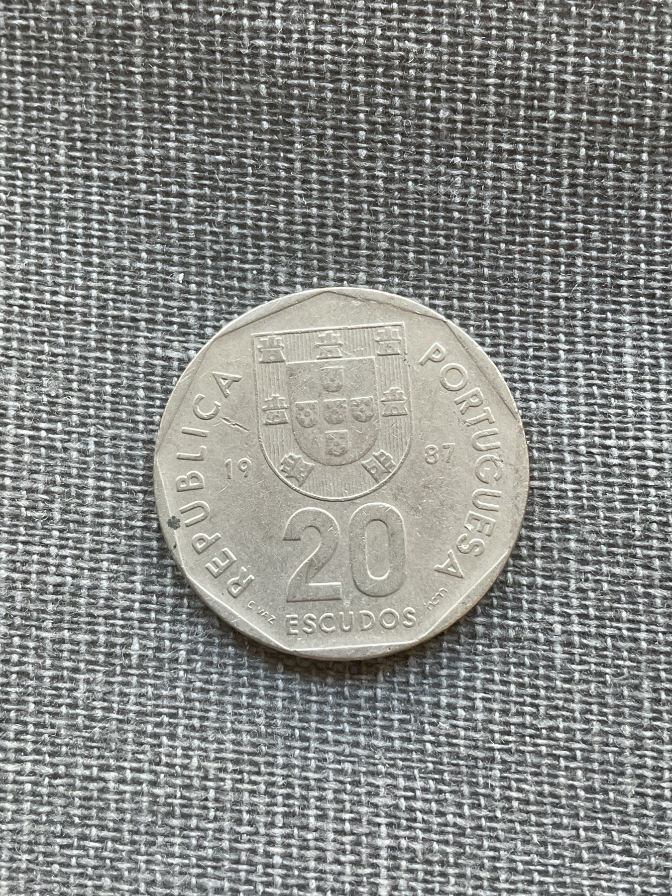 外国硬币首场2024-1-6 葡萄牙1987年20埃斯库多