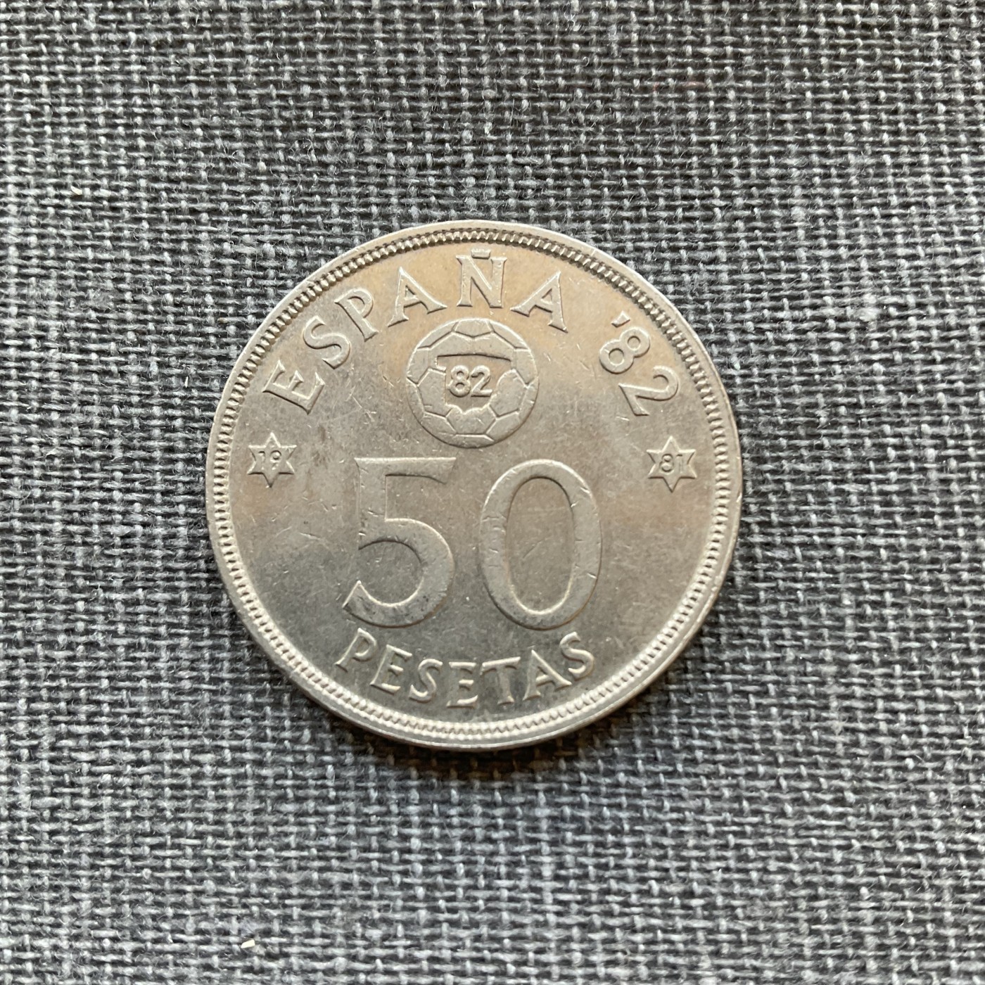 外国硬币首场2024-1-6 西班牙1980年世界杯纪念币50比塞塔