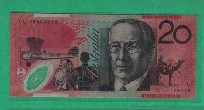 澳大利亚2006年20元 老版 塑料钞 无47 大洋洲 实物图 八五品 - 澳大利亚2006年20元 老版 塑料钞 无47 大洋洲 实物图 八五品