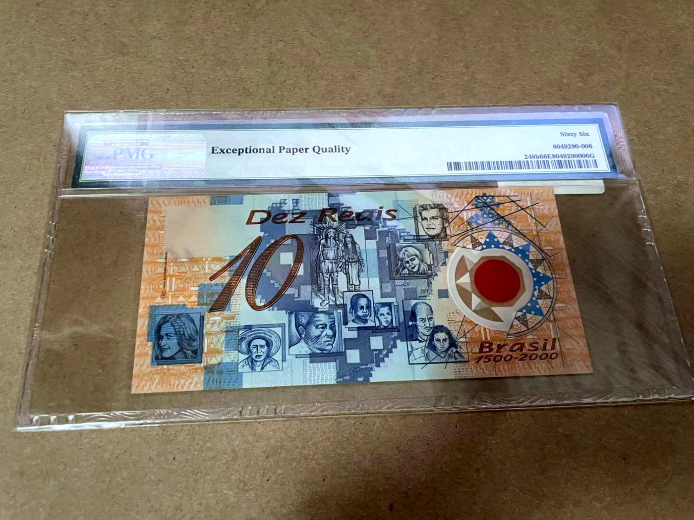 【Blue Auction】✨世界纸币精拍第414期【精】 巴西 2000年10Reais PMG66EPQ 纪念钞