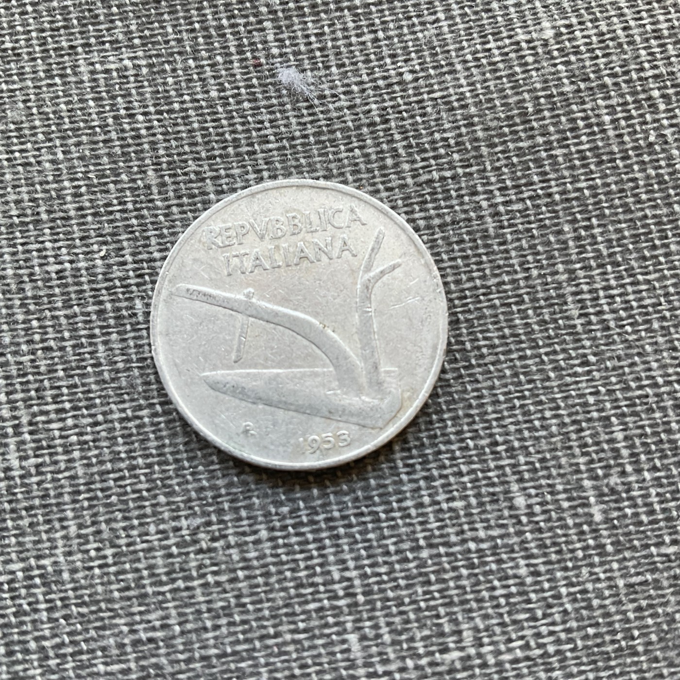 外国硬币首场2024-1-6 意大利1953年10里拉铝币