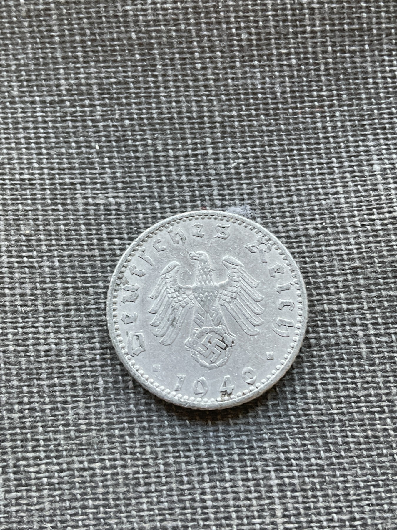 外国硬币首场2024-1-6 德国1940年50芬尼铝币