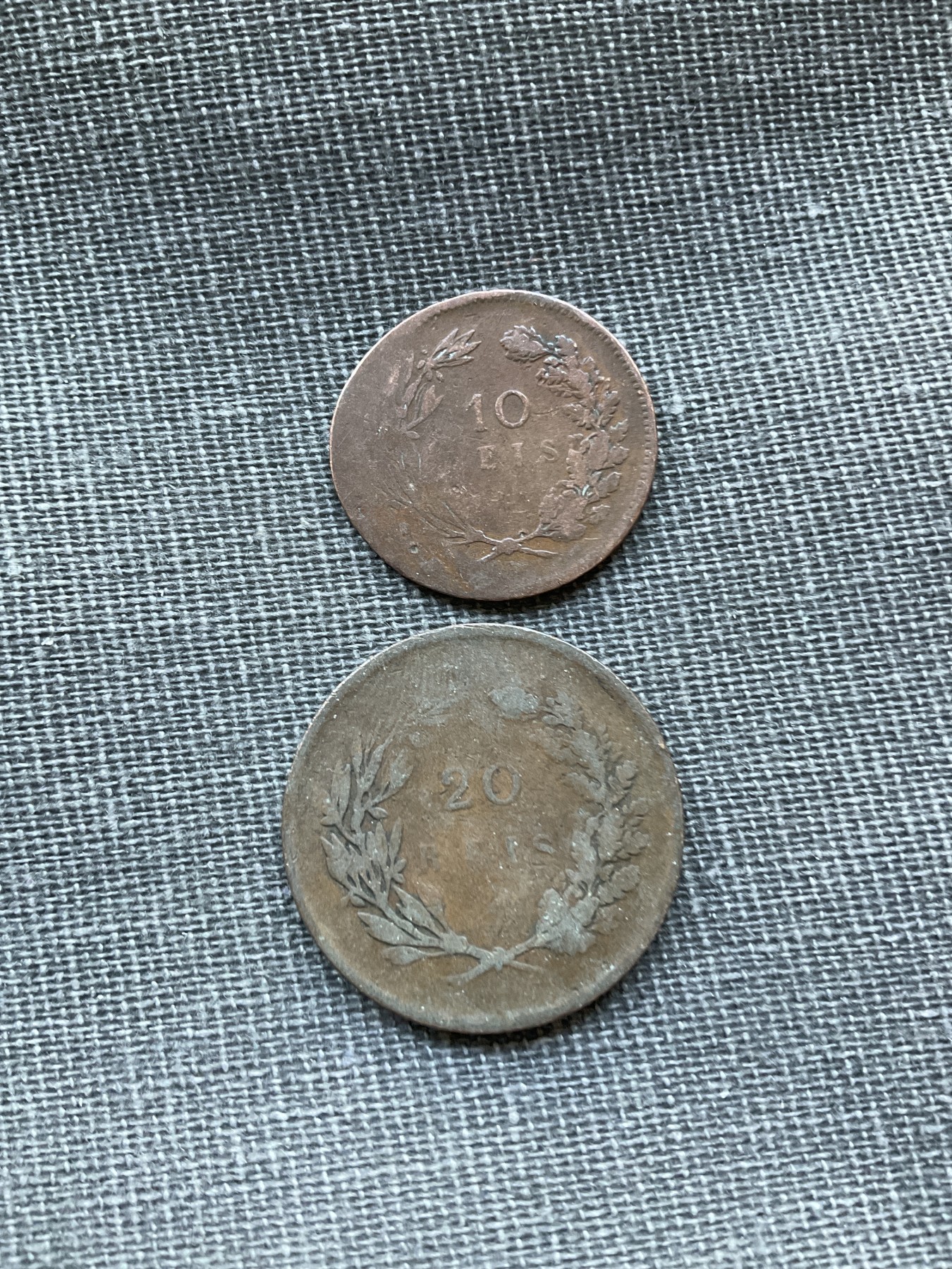 外国硬币首场2024-1-6 葡萄牙1891年1892年铜币