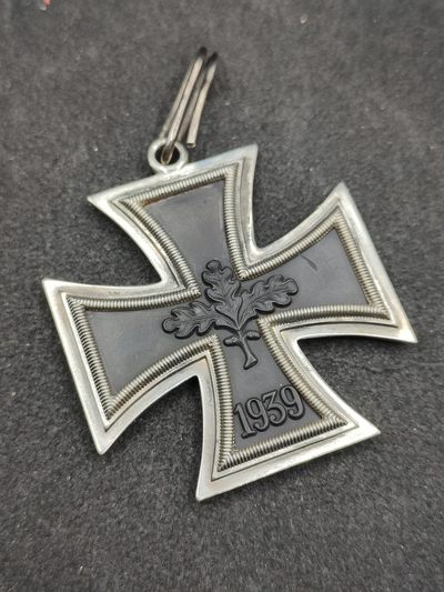 全场0元起拍 第123期 咸鱼国勋章拍卖专场 1月7日（周日）下午6：00开始 - 西德57版 RK 骑士铁十字勋章 早期版 带标800银