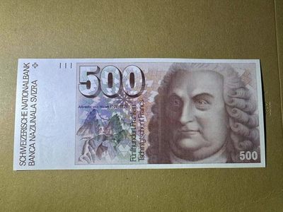 【Blue Auction】✨世界纸币精拍第414期【精】 - 【无47】瑞士 1986年500法郎 UNC（轻微荧光） 经典大胖子 