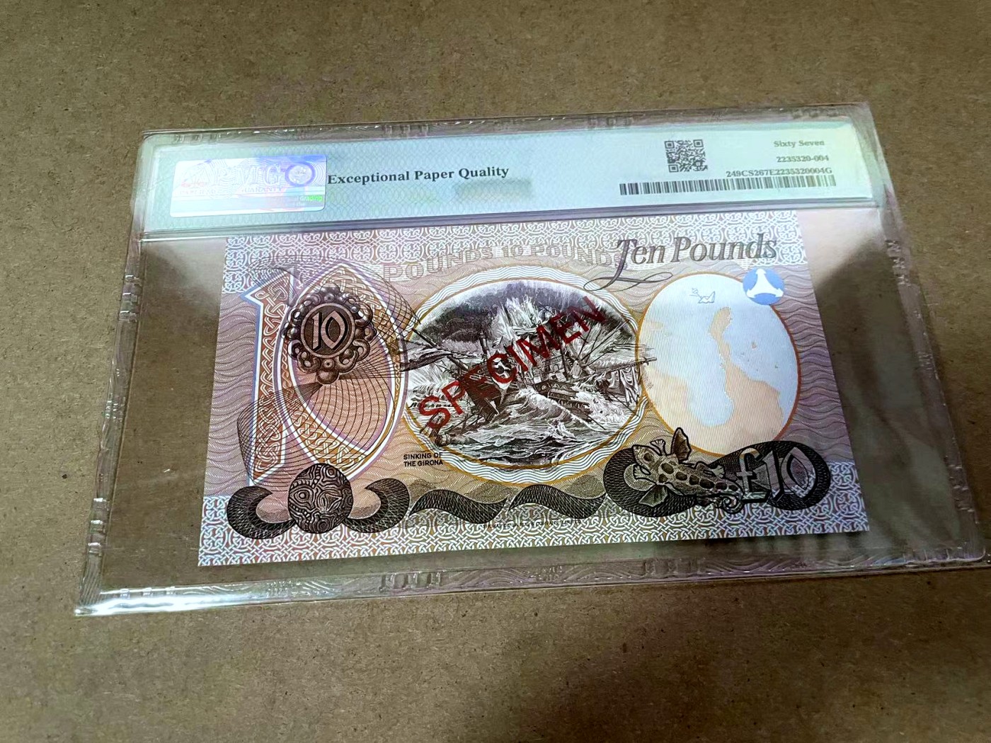 【Blue Auction】✨世界纸币精拍第414期【精】 【样钞】北爱尔兰 1977年10镑 PMG67EPQ 