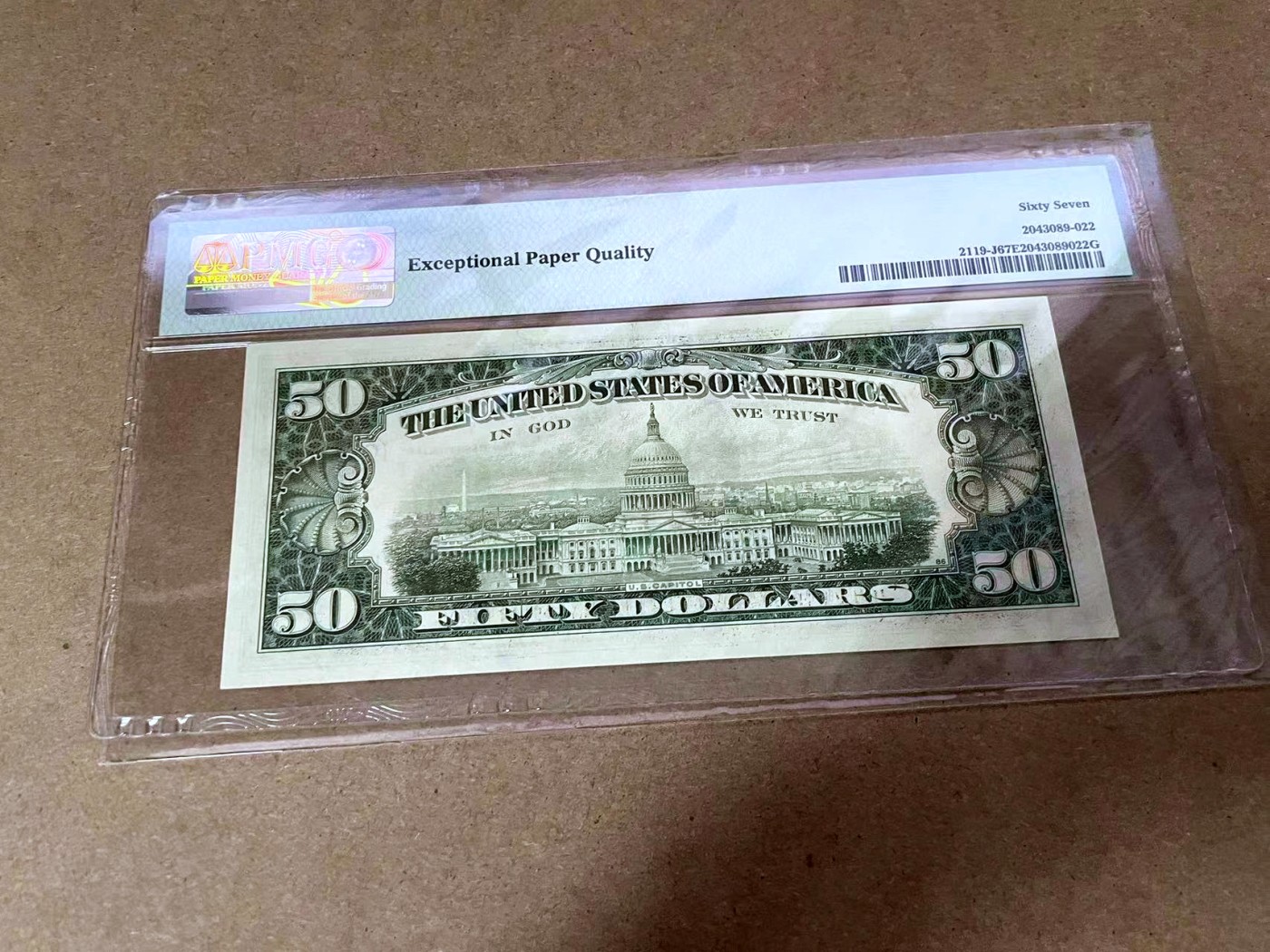 【Blue Auction】✨世界纸币精拍第414期【精】 美国 1977年50美金 PMG67EPQ 