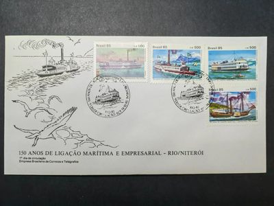多国首日封✌邮品✌（拍卖场）精品🔥专场 第④②场 - 巴西1985年 150年的海事和商业活动纪念