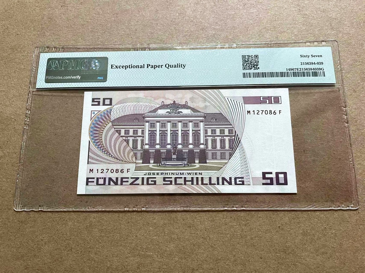【Blue Auction】✨世界纸币精拍第415期——北欧&中欧专场 奥地利 1986-87年50先令 PMG67EPQ 