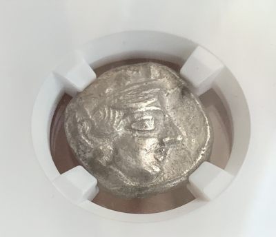 瓶子🏺第124期拍卖会 -  古希腊阿提卡币 雅典4德拉克马银币 公元前449-前404年 16.04克