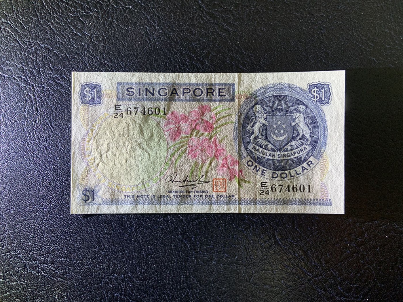收藏联盟Quantum Auction 第316期拍卖  新加坡1967版1元 品相UNC-  该国首枚纸币
