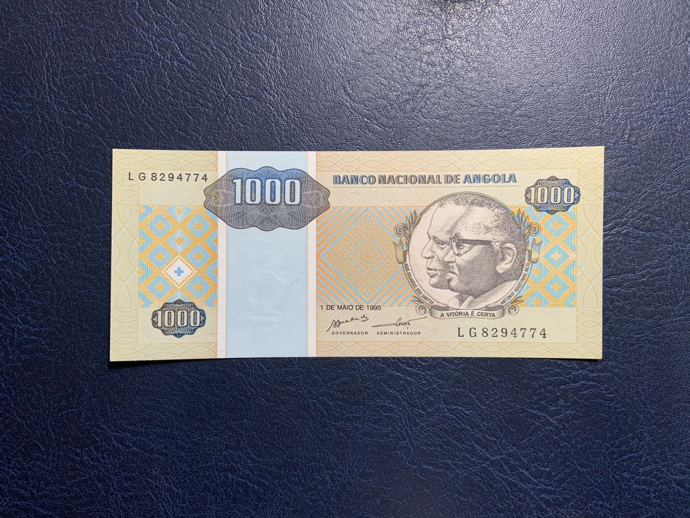 收藏联盟Quantum Auction 第316期拍卖  安哥拉1995年1000宽扎 品相全新UNC