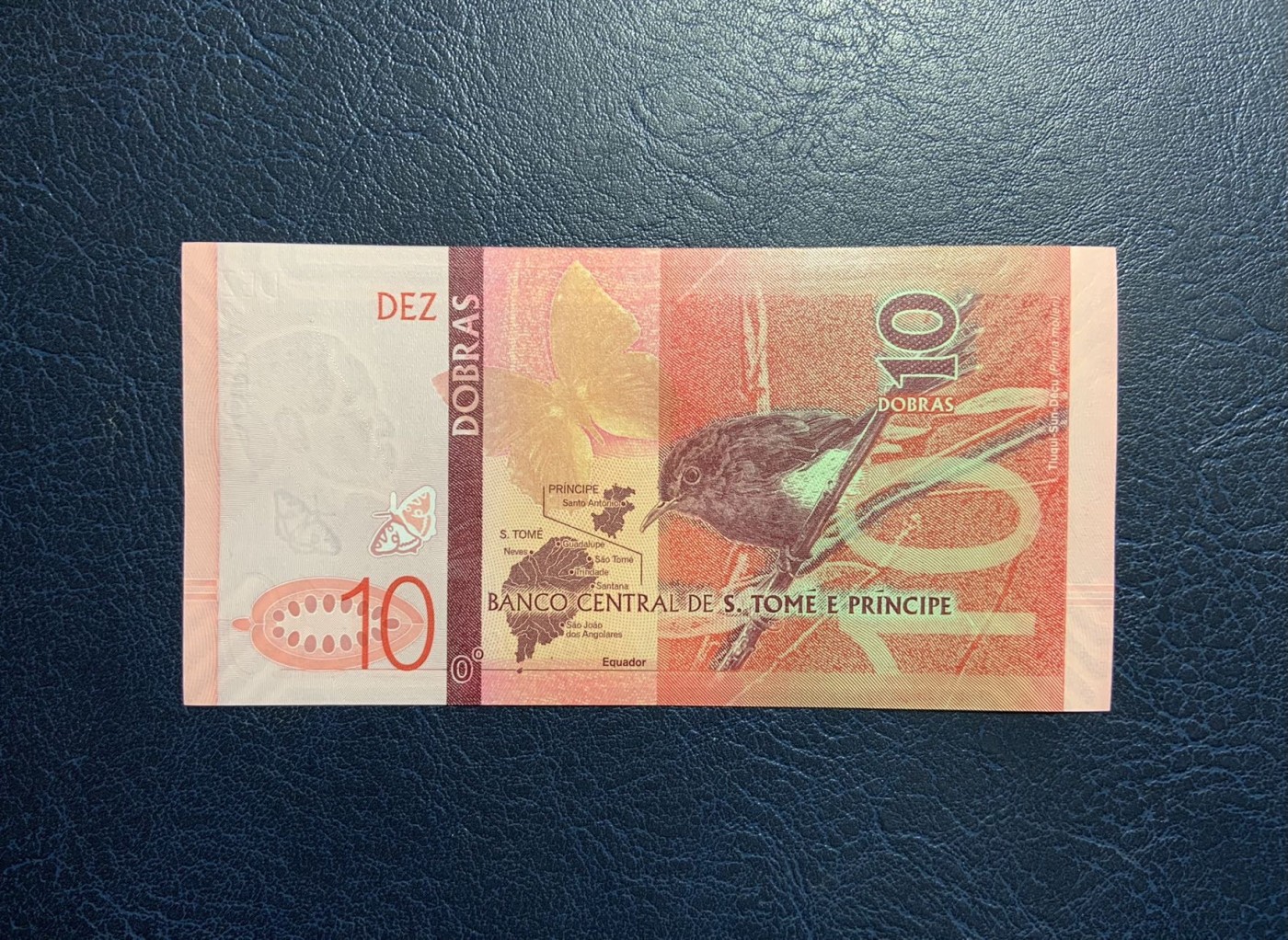 收藏联盟Quantum Auction 第316期拍卖  圣多美和普林西比2016年10多巴 品相全新UNC 纸质版 首发冠 豹子号999 朦胧号