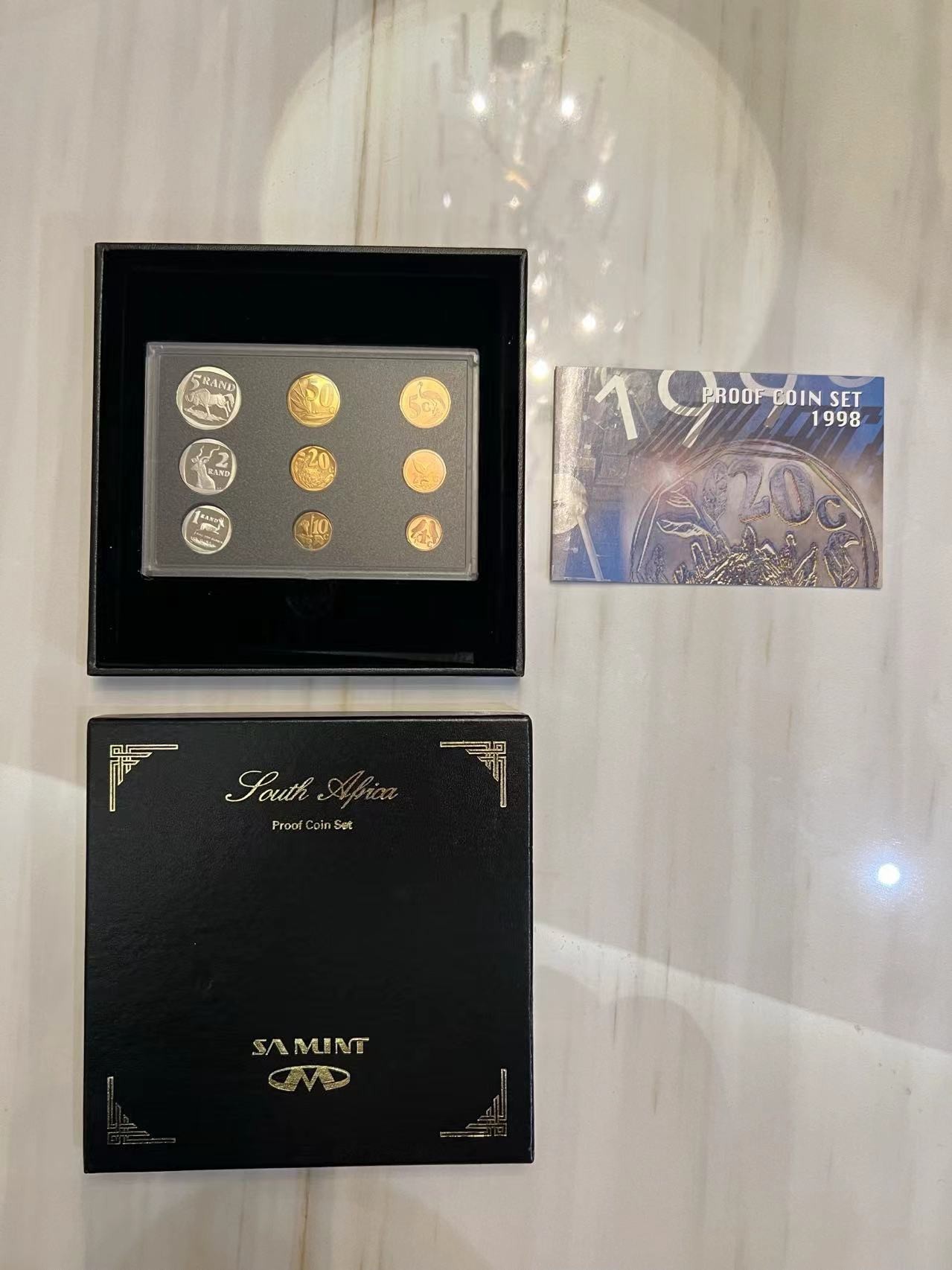 【币观天下】第2期钱币低佣金秒杀专场全场三件以上包邮 南非1998年官方精制套币 盒证齐 