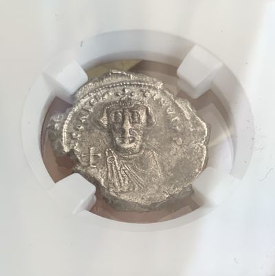 瓶子🏺第124期拍卖会 -  拜占庭查士丁王朝查士丁尼二世银币 公元692-695年 5.74克
