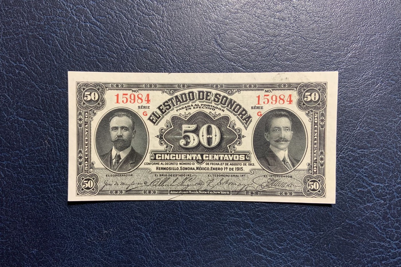 收藏联盟Quantum Auction 第316期拍卖  墨西哥1915年25分 品相UNC 美钞代印 