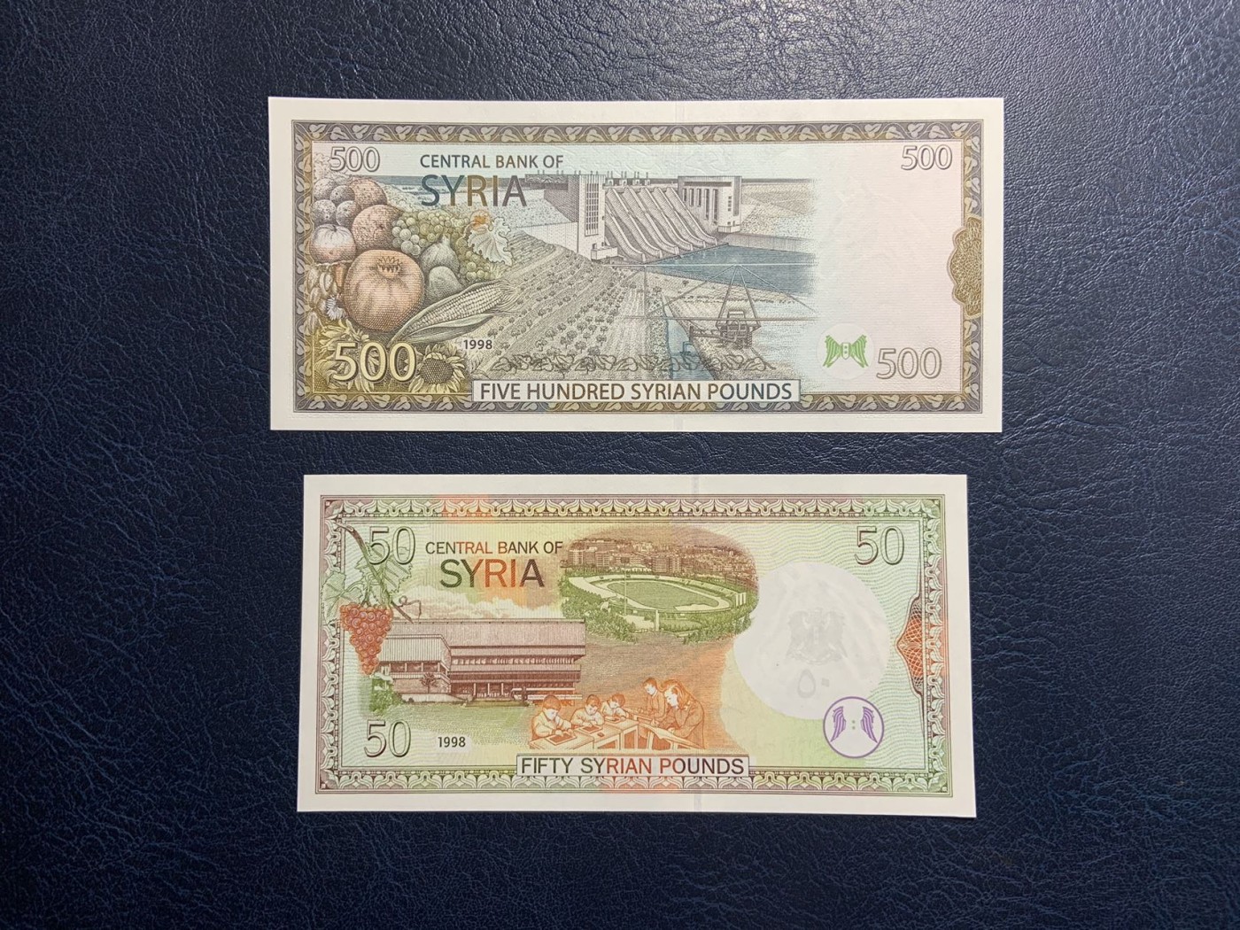 收藏联盟Quantum Auction 第316期拍卖  叙利亚1991-98年5-1000镑和1982年1镑  品相UNC 双面雕刻(25以上面值) 票幅较大 细节精美