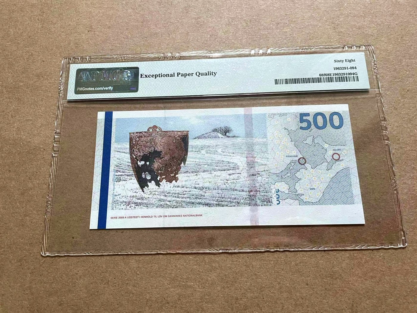 【Blue Auction】✨世界纸币精拍第415期——北欧&中欧专场 丹麦 2019年500克朗 PMG68EPQ 超高分