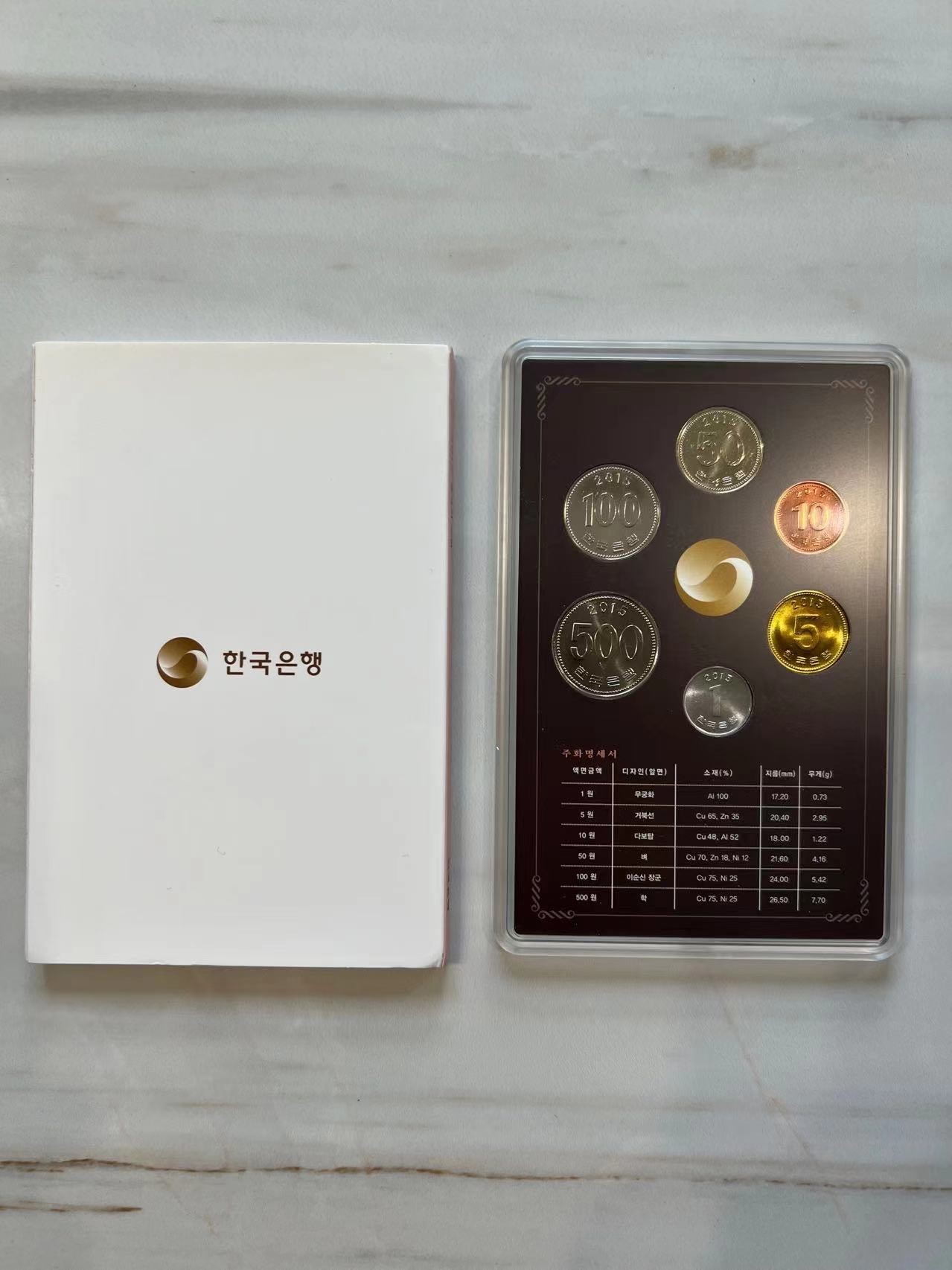 【币观天下】第2期钱币低佣金秒杀专场全场三件以上包邮 韩国2015年官方套币 原盒 